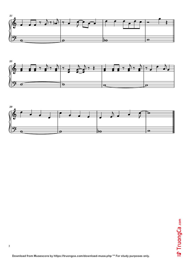 Page 2 of the piano sheet music PDF Piano - Megalovania Theme from Undertale (easy piano) by Toby Fox