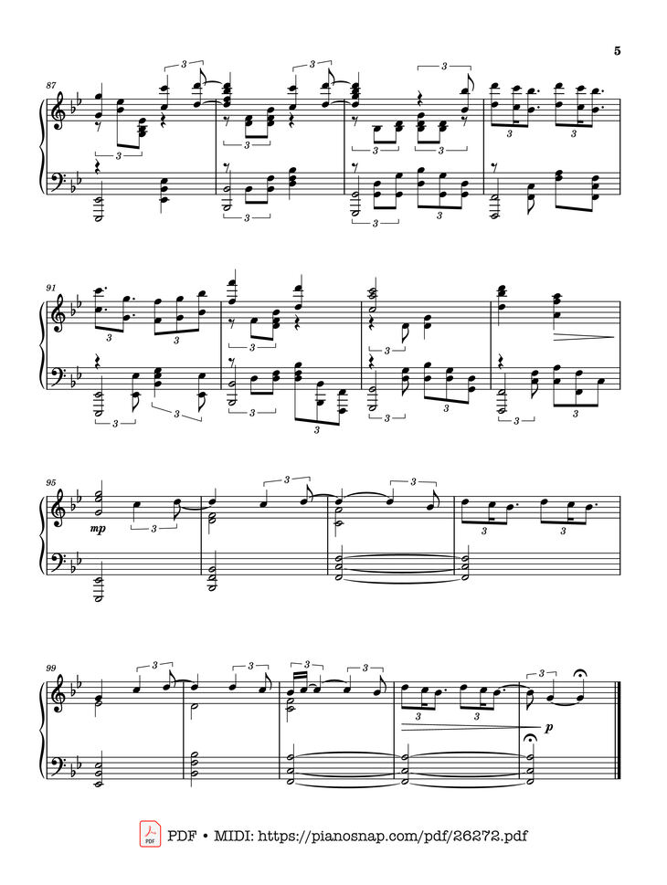 Page 5 of the piano sheet music PDF Piano - Beautiful Things Piano by Benson Boone