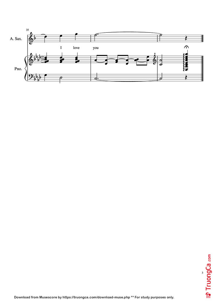 Page 3 of the piano sheet music PDF Piano - Fly Me to the Moon Piano by Music by Bart Howard Preformed by Frank Sinatra