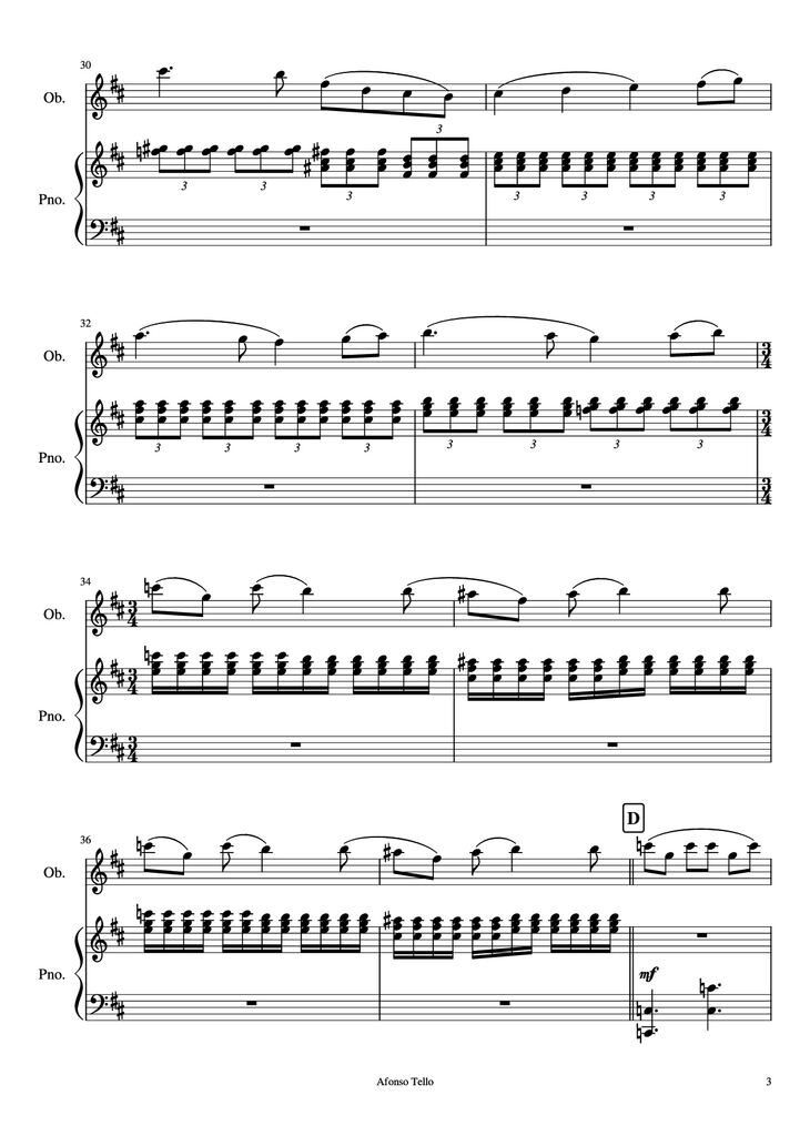 Page 3 of the piano sheet music PDF Piano - Swan Lake - Finalle Piano by Pyotr Ilyich Tchaikovsky
