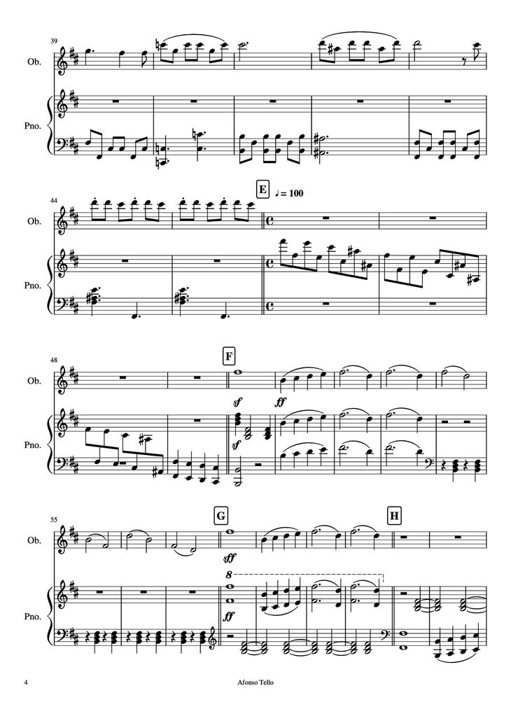 Page 4 of the piano sheet music PDF Piano - Swan Lake - Finalle Piano by Pyotr Ilyich Tchaikovsky