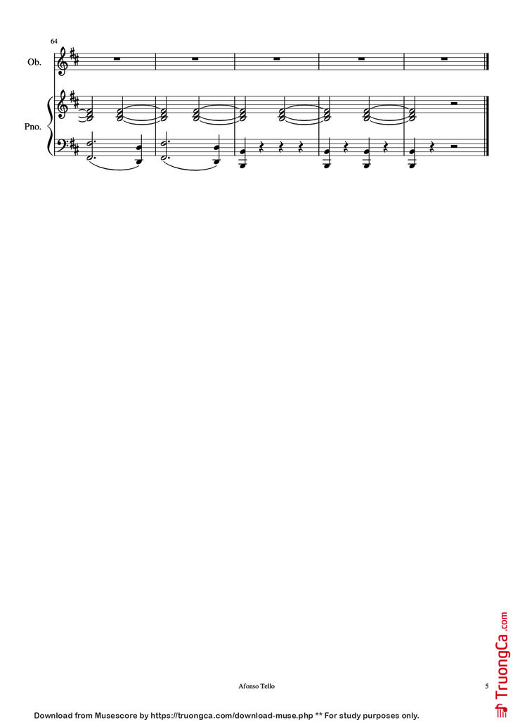 Page 5 of the piano sheet music PDF Piano - Swan Lake - Finalle Piano by Pyotr Ilyich Tchaikovsky