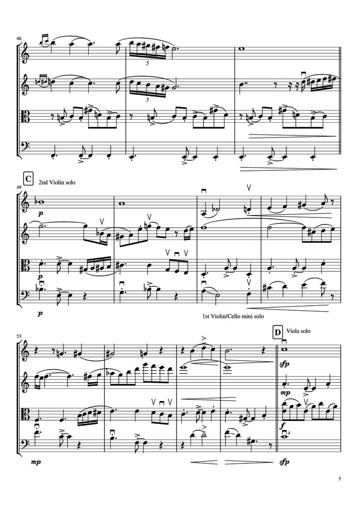 Page 5 of the piano sheet music PDF - libertango Violin by A. Piazolla