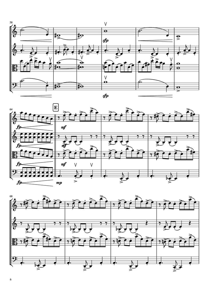 Page 6 of the piano sheet music PDF - libertango Violin by A. Piazolla
