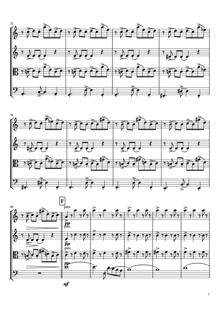 Page 7 of the piano sheet music PDF - libertango Violin by A. Piazolla