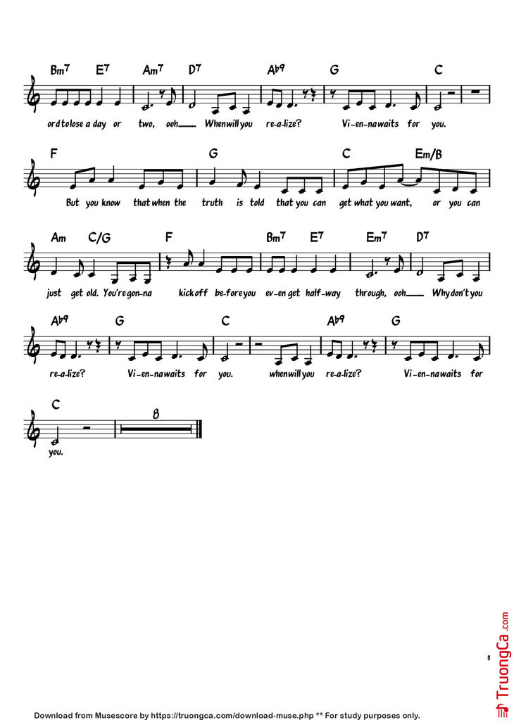 Page 3 of the piano sheet music PDF Piano - Vienna Piano by Billy Joel
