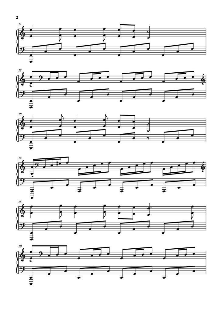Page 2 of the piano sheet music PDF Piano - Westworld Piano by Ramin Djawadi