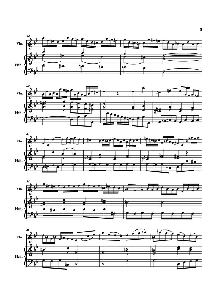 Page 3 of the piano sheet music PDF - Allegro Violin by Antonio Vivaldi