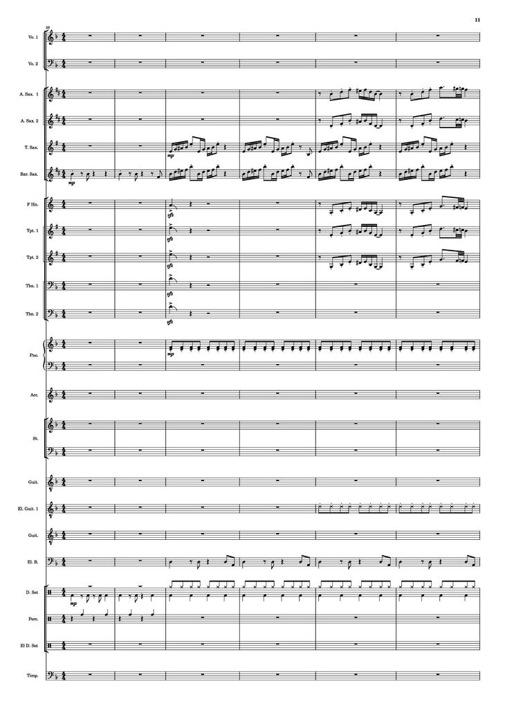Page 11 of the piano sheet music PDF - Se mettre sur son trente-et-un! Piano by HOYO-MiX
