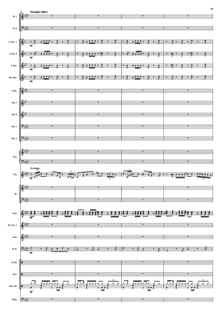 Page 13 of the piano sheet music PDF - Se mettre sur son trente-et-un! Piano by HOYO-MiX