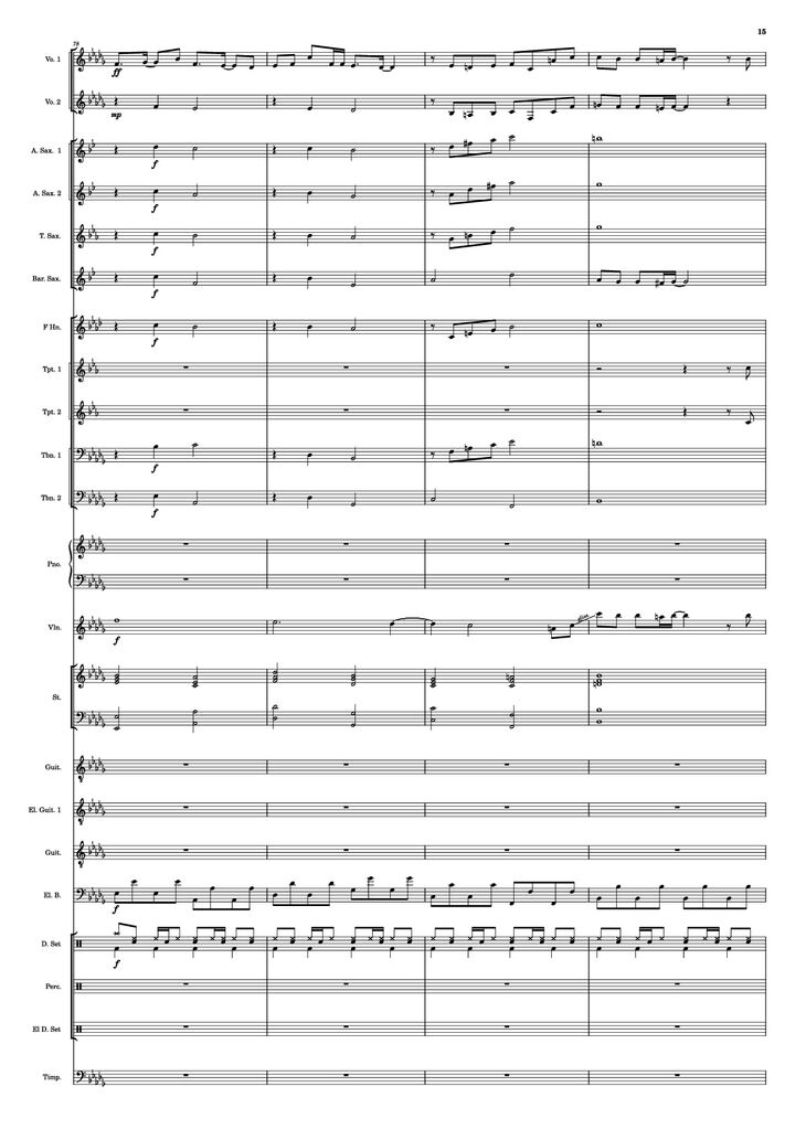 Page 15 of the piano sheet music PDF - Se mettre sur son trente-et-un! Piano by HOYO-MiX