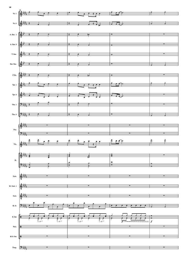 Page 16 of the piano sheet music PDF - Se mettre sur son trente-et-un! Piano by HOYO-MiX