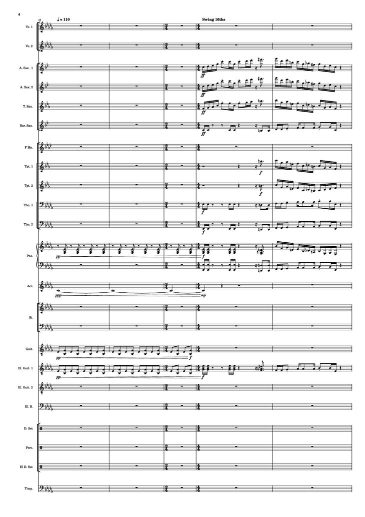 Page 4 of the piano sheet music PDF - Se mettre sur son trente-et-un! Piano by HOYO-MiX
