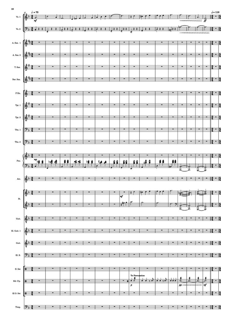Page 10 of the piano sheet music PDF - Se mettre sur son trente-et-un! Piano by HOYO-MiX