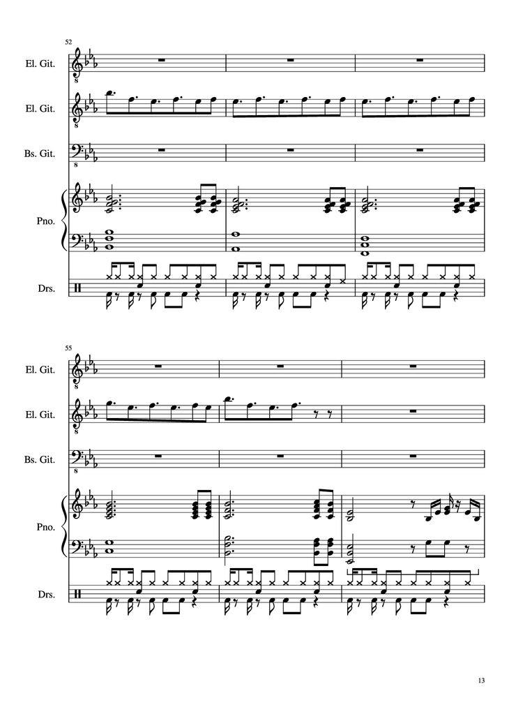 Page 13 of the piano sheet music PDF - Dark Necessities Piano by JaronTu