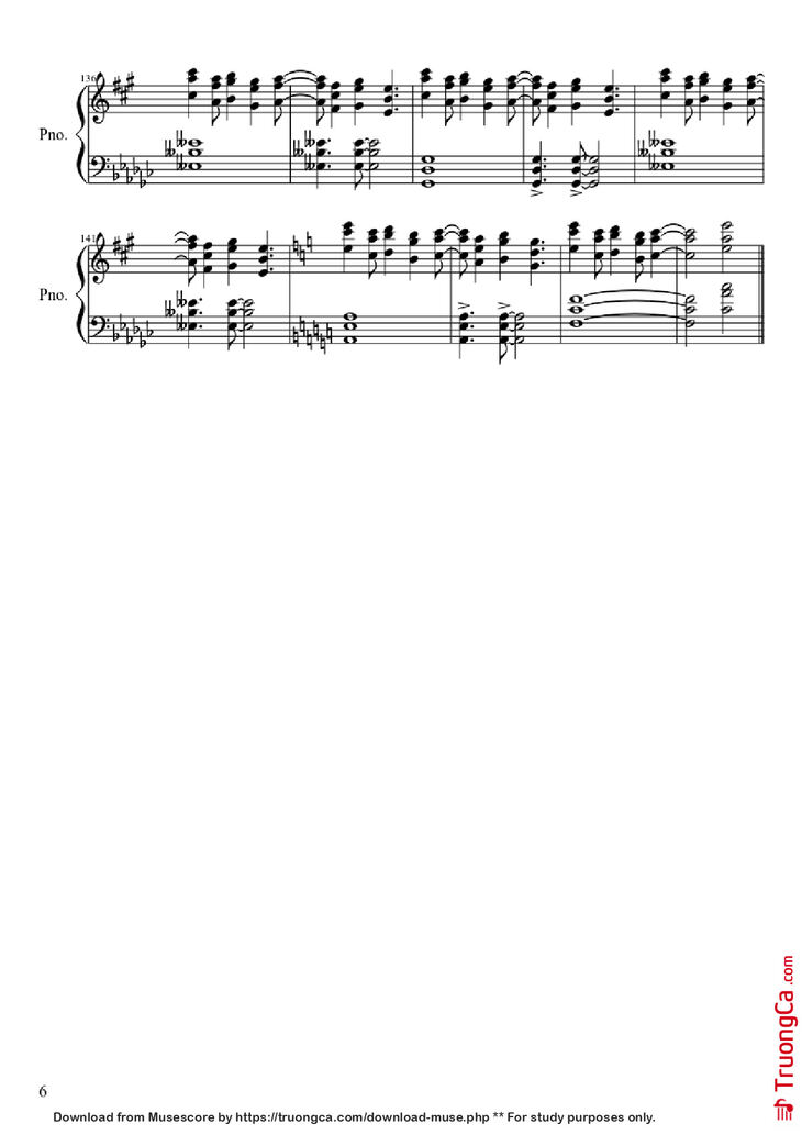 Page 6 of the piano sheet music PDF Piano - Attack On Titan Theme Piano by Undefined