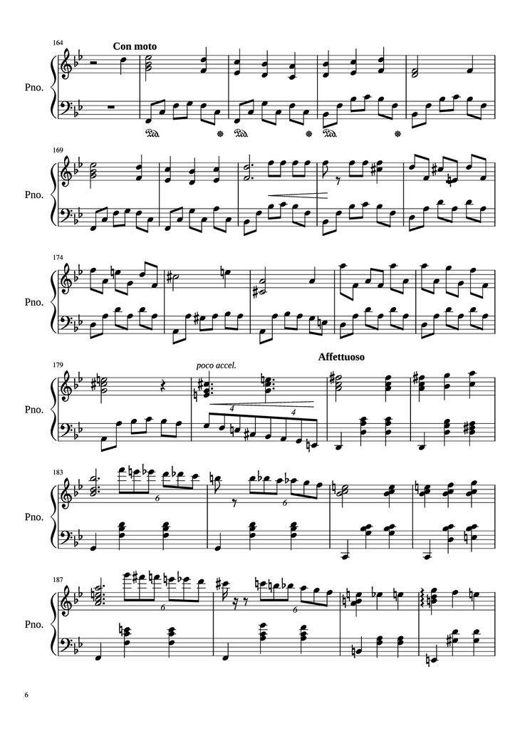 Page 6 of the piano sheet music PDF Piano - Merry-Go-Round of Life Piano by Joe Hasaishi arr. Andrew Deng