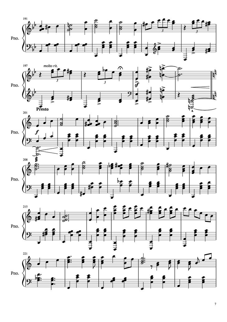 Page 7 of the piano sheet music PDF Piano - Merry-Go-Round of Life Piano by Joe Hasaishi arr. Andrew Deng