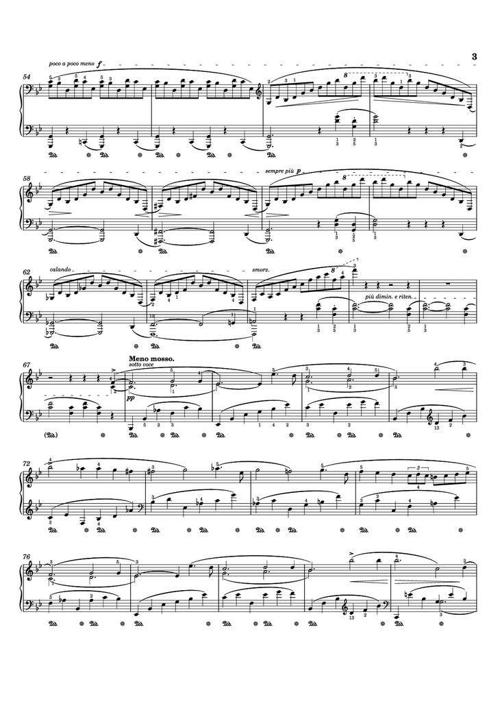 Page 3 of the piano sheet music PDF - Ballade I Piano by Frédéric Chopin