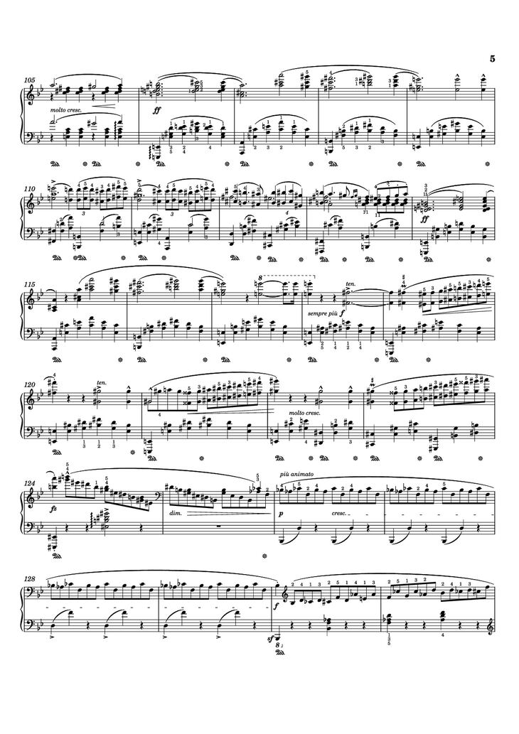 Page 5 of the piano sheet music PDF - Ballade I Piano by Frédéric Chopin