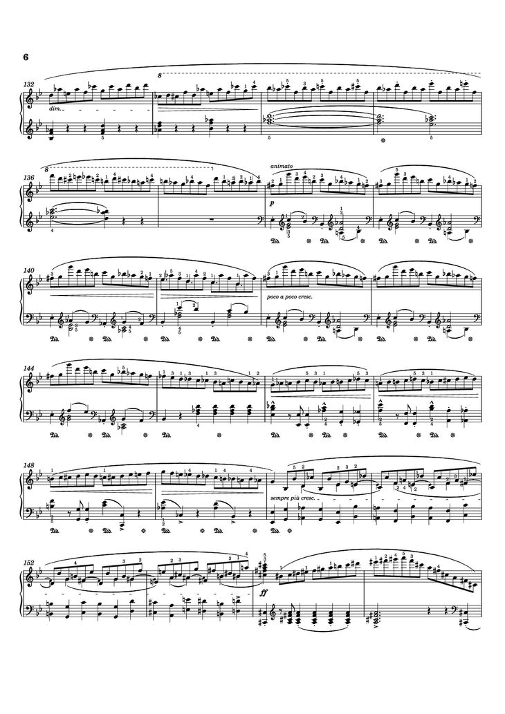 Page 6 of the piano sheet music PDF - Ballade I Piano by Frédéric Chopin