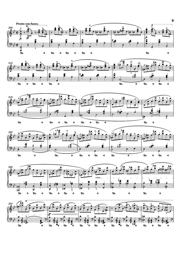 Page 9 of the piano sheet music PDF - Ballade I Piano by Frédéric Chopin