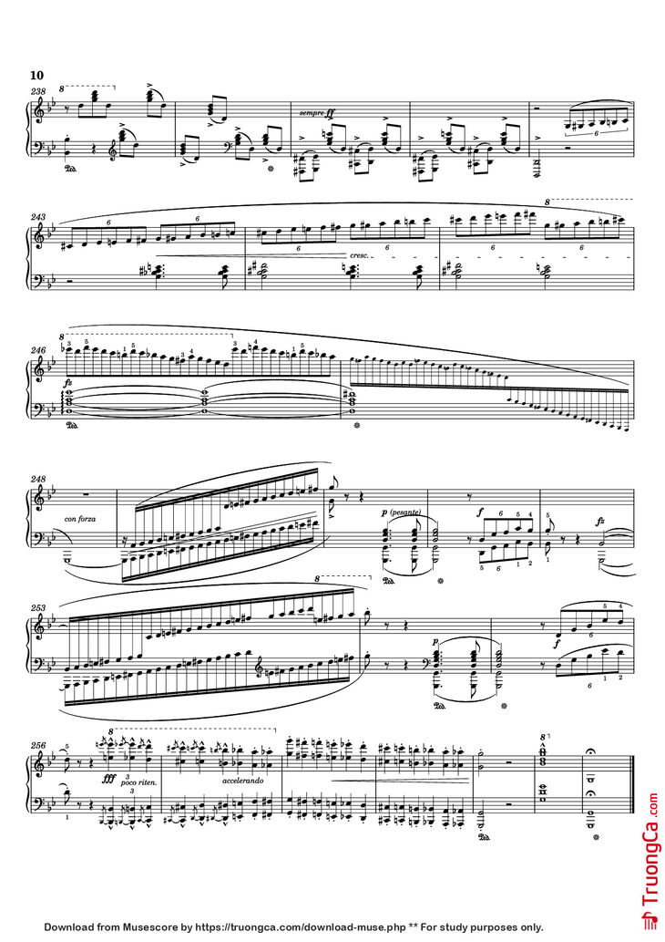 Page 10 of the piano sheet music PDF - Ballade I Piano by Frédéric Chopin