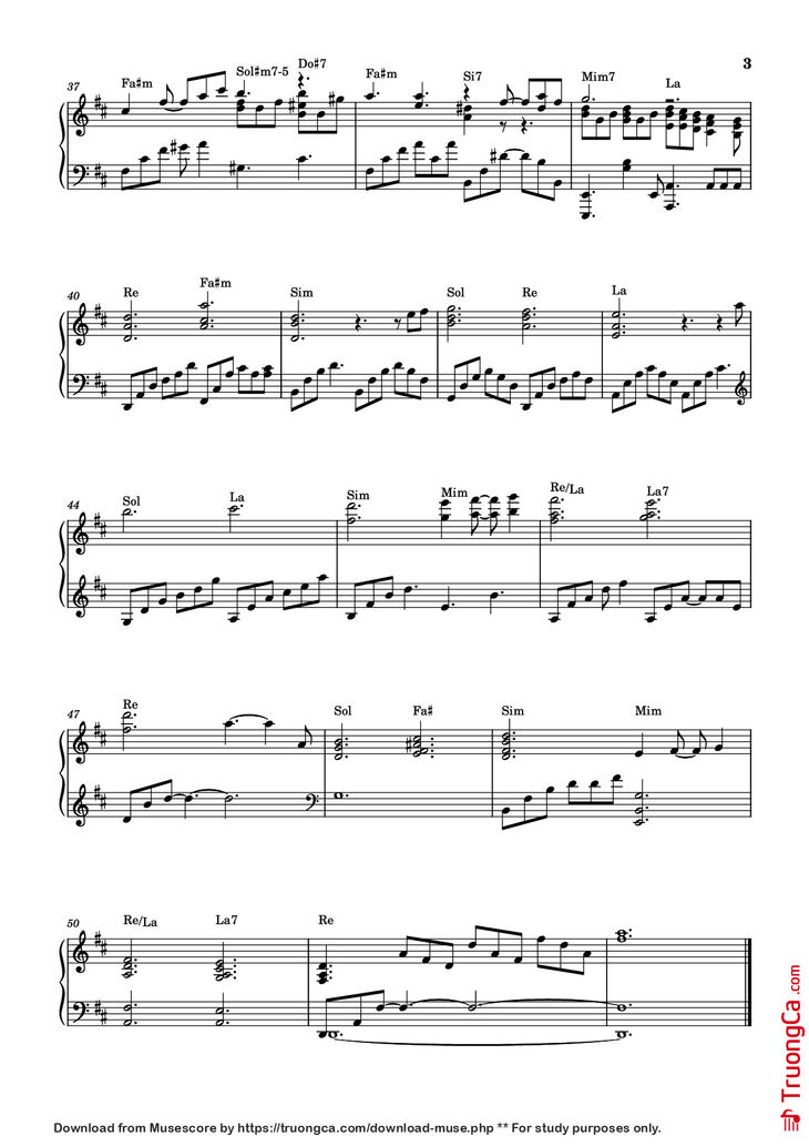 Page 3 of the piano sheet music PDF Piano - Can