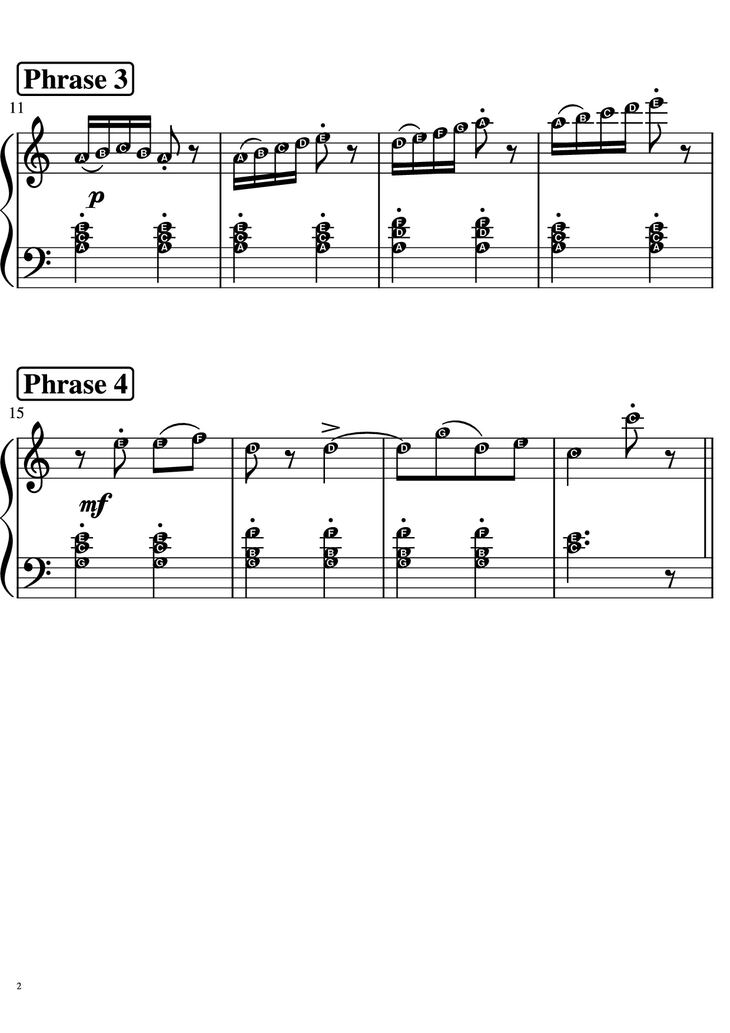 Page 2 of the piano sheet music PDF - Arabesque Op. 100 by Burgmuller