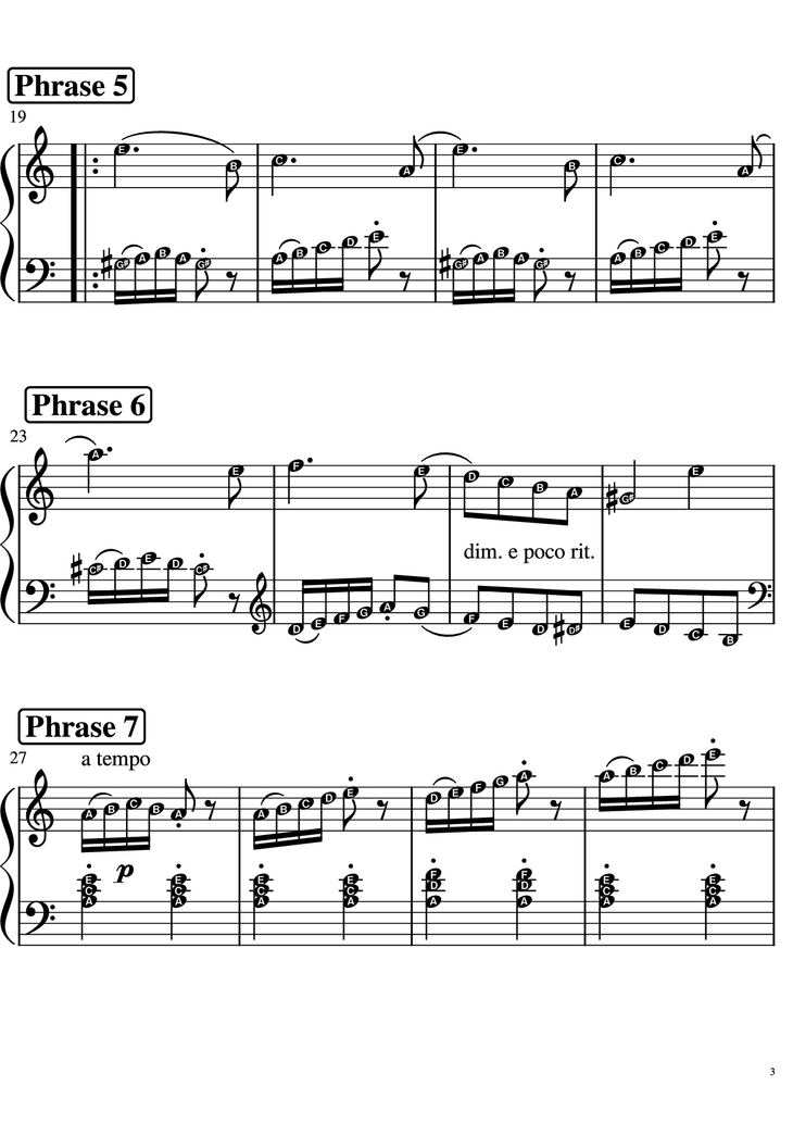 Page 3 of the piano sheet music PDF - Arabesque Op. 100 by Burgmuller