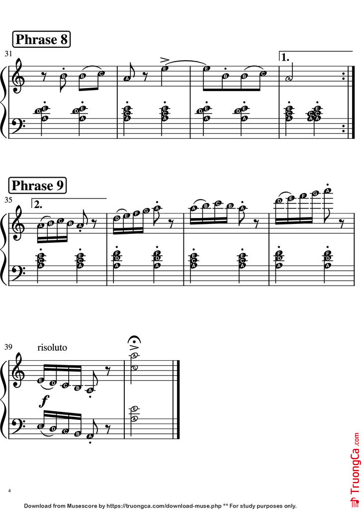 Page 4 of the piano sheet music PDF - Arabesque Op. 100 by Burgmuller