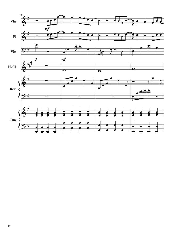 Page 14 of the piano sheet music PDF Piano - Payphone Piano by Undefined
