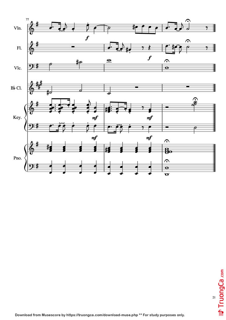 Page 21 of the piano sheet music PDF Piano - Payphone Piano by Undefined