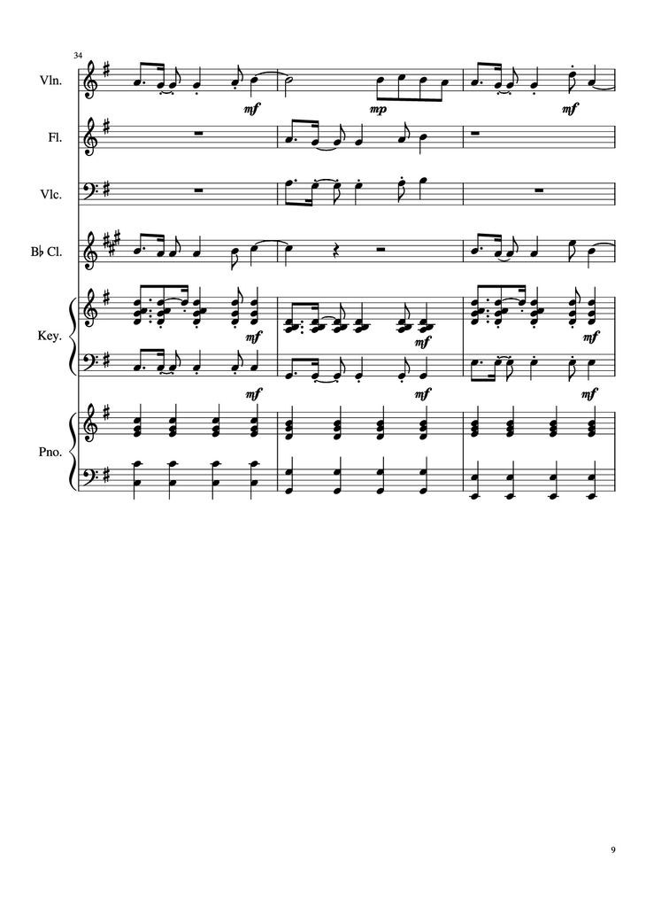 Page 9 of the piano sheet music PDF Piano - Payphone Piano by Undefined