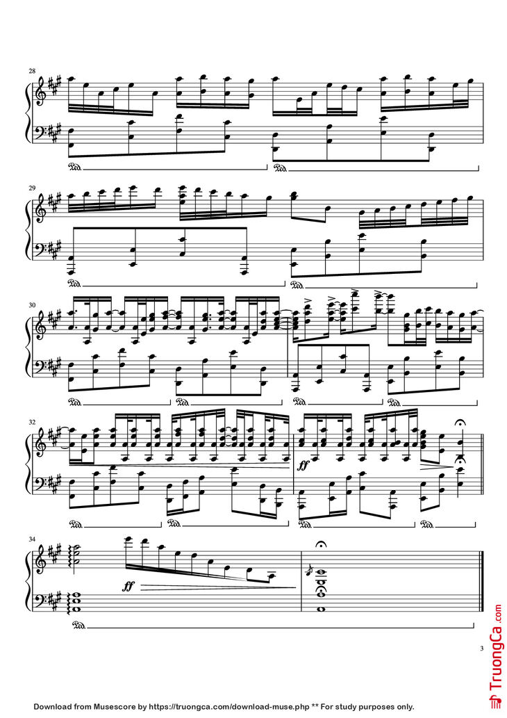 Page 3 of the piano sheet music PDF Piano - River Flows in You Piano by Undefined