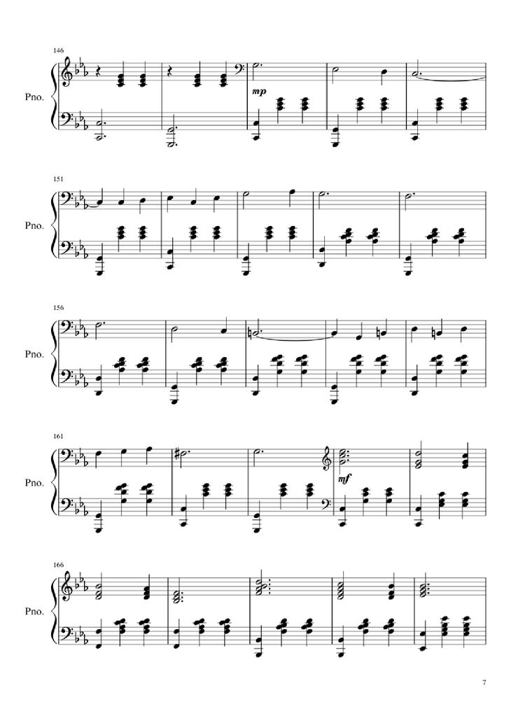 Page 7 of the piano sheet music PDF - Waltz No. 2 Shostakovich Piano by Composed by Dmitri Shostakovich Transcribed by Andrea Tam