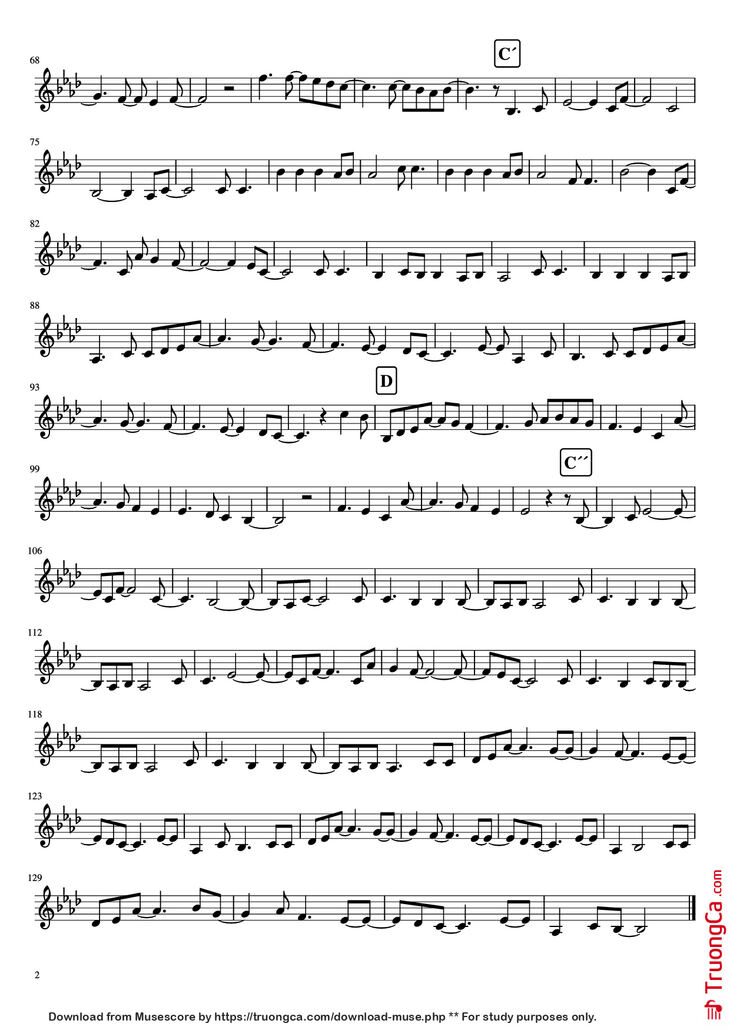 Page 2 of the piano sheet music PDF - All of me Violin by Jhon legend