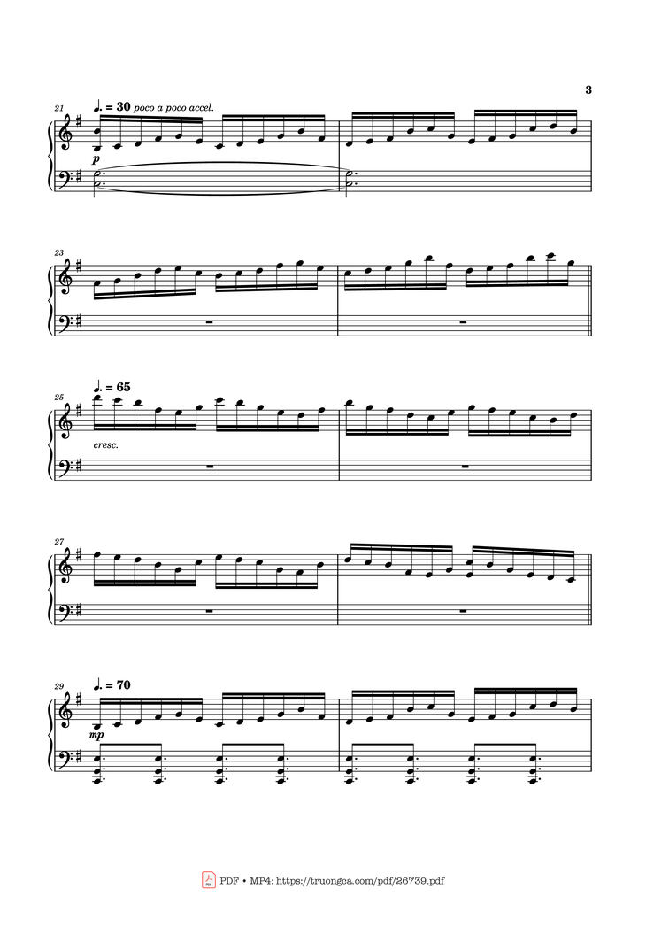 Page 3 of the piano sheet music PDF Piano - Can You Hear the Music Piano by Ludwig Goransson