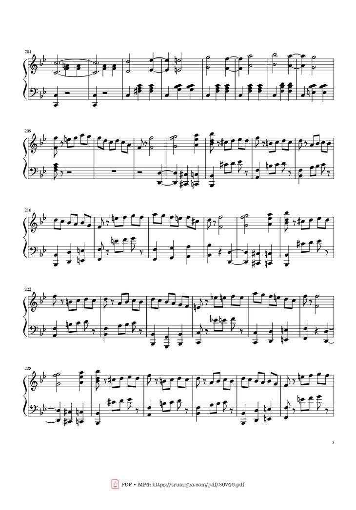 Page 7 of the piano sheet music PDF Piano - Tchaikovsky Waltz from "The Sleeping Beauty" Piano by Pyotr Ilyich Tchaikovsky