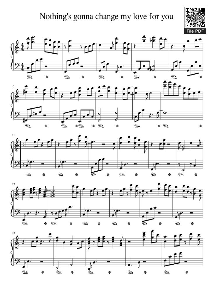 Page 1 of the piano sheet music PDF Piano - Nothing