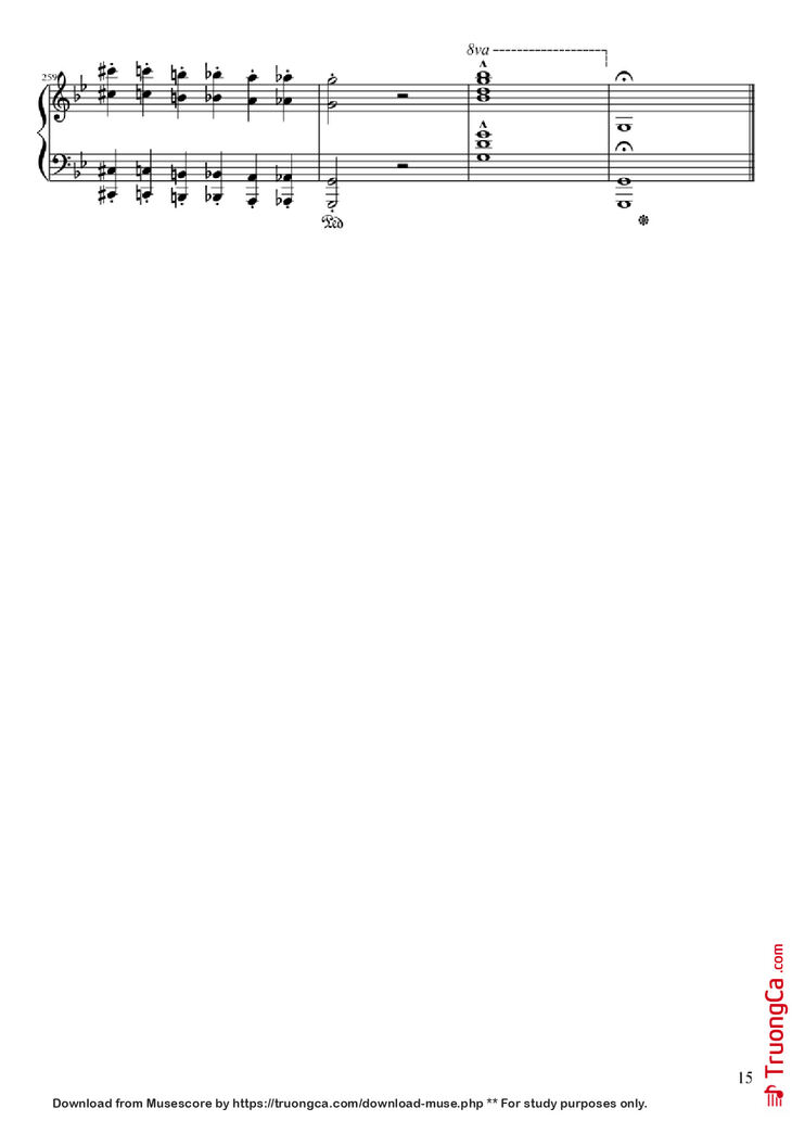 Page 15 of the piano sheet music PDF - Ballade No. 1 in G Minor Piano by Frédéric François Chopin