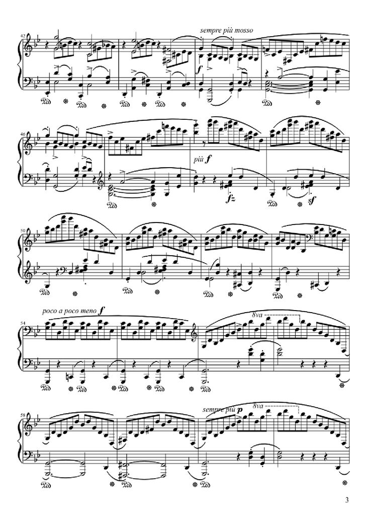 Page 3 of the piano sheet music PDF - Ballade No. 1 in G Minor Piano by Frédéric François Chopin
