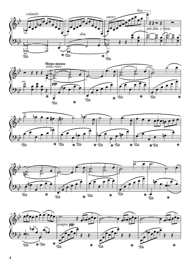Page 4 of the piano sheet music PDF - Ballade No. 1 in G Minor Piano by Frédéric François Chopin