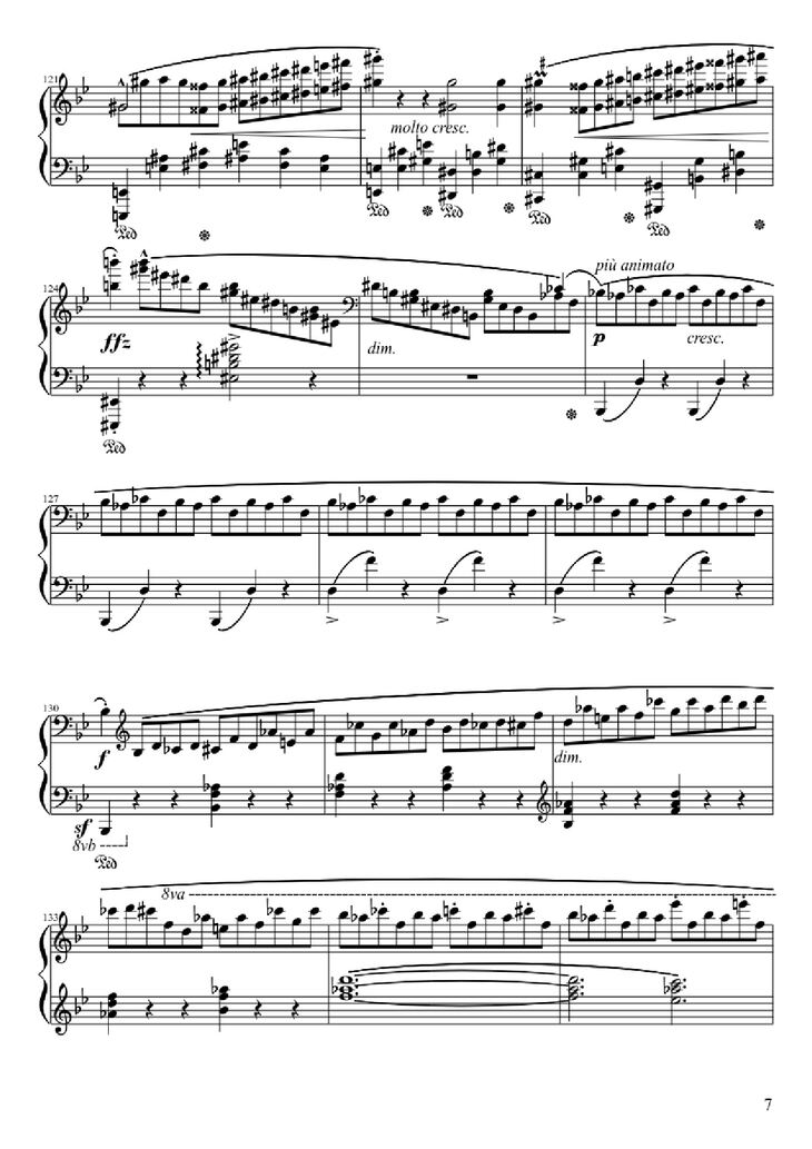 Page 7 of the piano sheet music PDF - Ballade No. 1 in G Minor Piano by Frédéric François Chopin