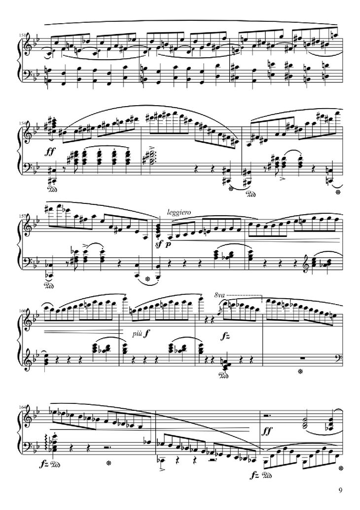 Page 9 of the piano sheet music PDF - Ballade No. 1 in G Minor Piano by Frédéric François Chopin