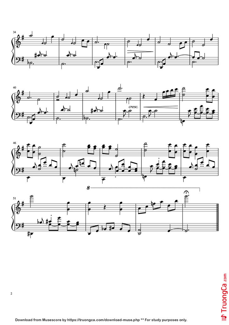 Page 2 of the piano sheet music PDF Piano - Zelda