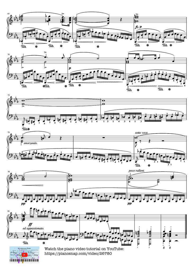 Page 5 of the piano sheet music PDF Piano - Etude Op.10 No.12 Revolutionary by Frederic Francois Chopin