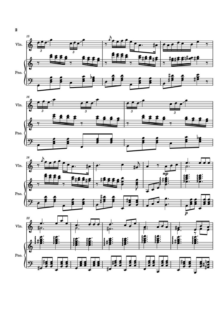 Page 2 of the piano sheet music PDF Piano - TUOI DA BUON - covered Piano by Bach N Tran