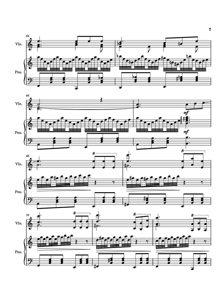 Page 7 of the piano sheet music PDF Piano - TUOI DA BUON - covered Piano by Bach N Tran