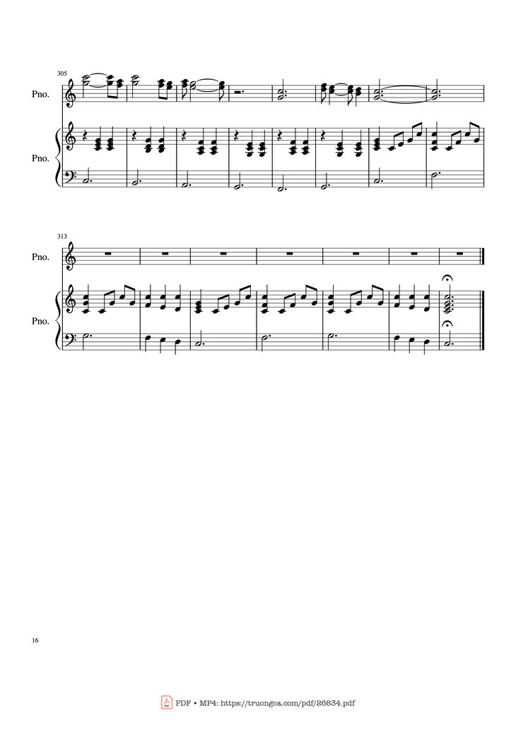 Page 16 of the piano sheet music PDF Piano - Piano Man (Vocal-Piano) by Words and Music by Billy Joel